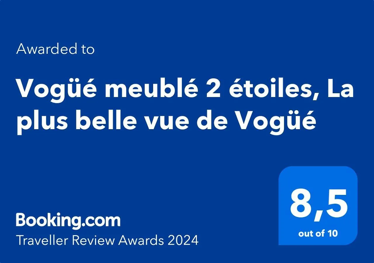 Appartement Vogüé meublé 2 étoiles, La plus belle vue de Vogüé